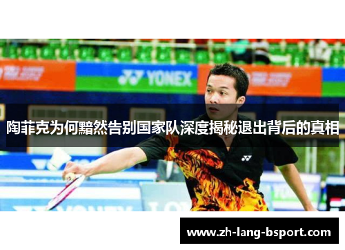 陶菲克为何黯然告别国家队深度揭秘退出背后的真相